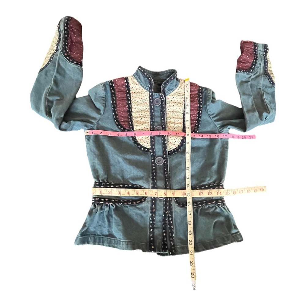 Marc Jacobs Vintage Y2K Floral Patchwork Denim Jacket - Size 6 - Picture 6 of 6